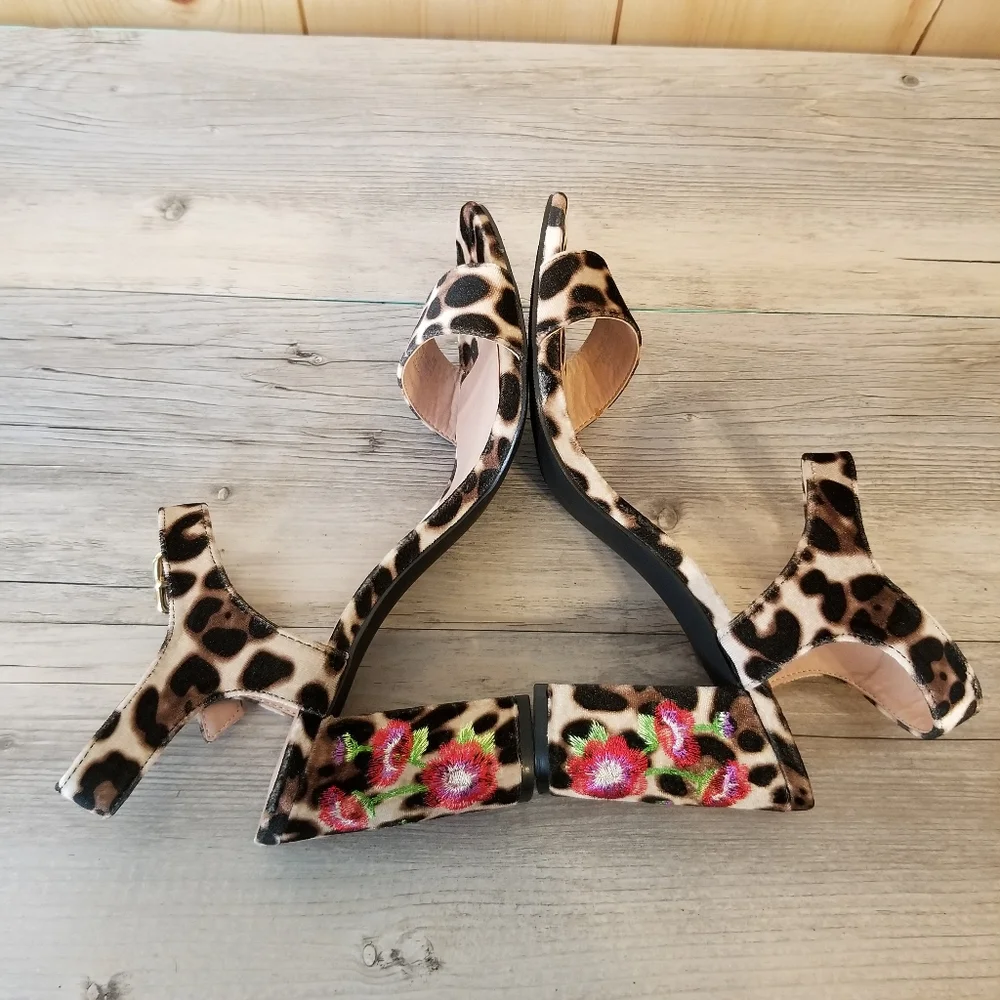 Madden Girl Animal Print Block Heel Sandals